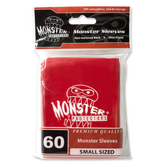 Monster Small Size Sleeves - Red Logo - 60ct